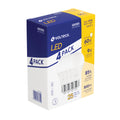 Pack 4 focos LED 9W (60W) A19, 3000K blanca cálida, 800 lm