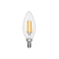 Foco LED filamento 4 W, vela, 2700K luz ambar, E14, VOLTECK