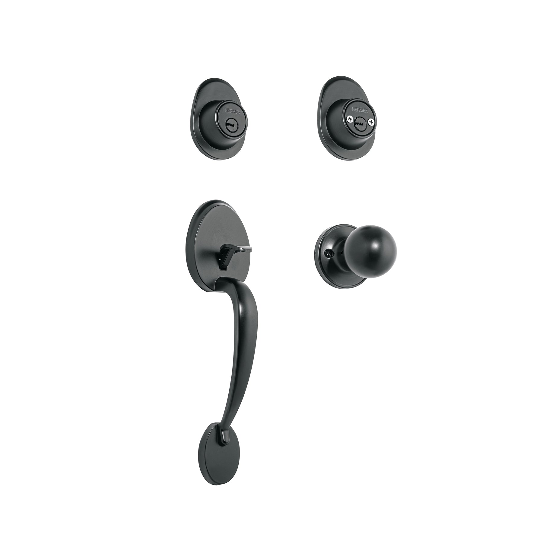 Jaladera/perilla, Lugo llave-llave, Negro, HERMEX
