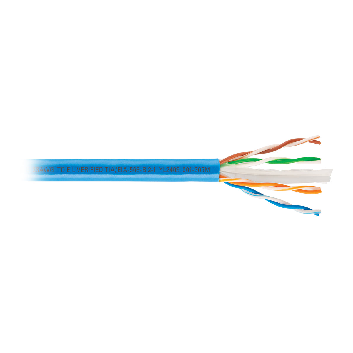 Metro de cable UTP CAT6, Bobina de 305m, azul, VOLTECK