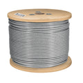 Metro de cable rígido 1/8' acero 7x7 recubierto PVC, 300 m