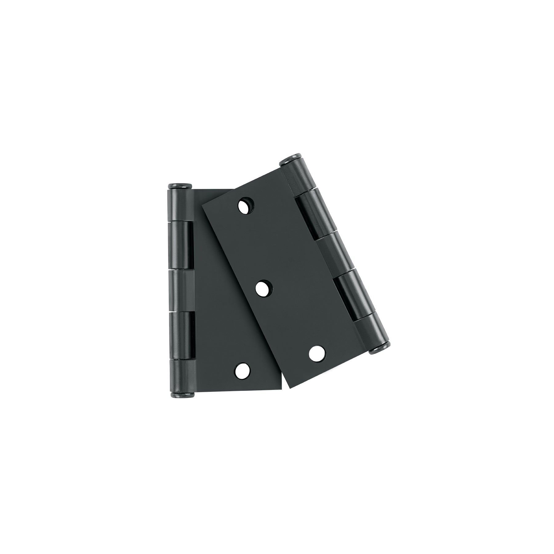 Bolsa 2 bisagras cuadradas 3-1/2' negro, cabeza plana