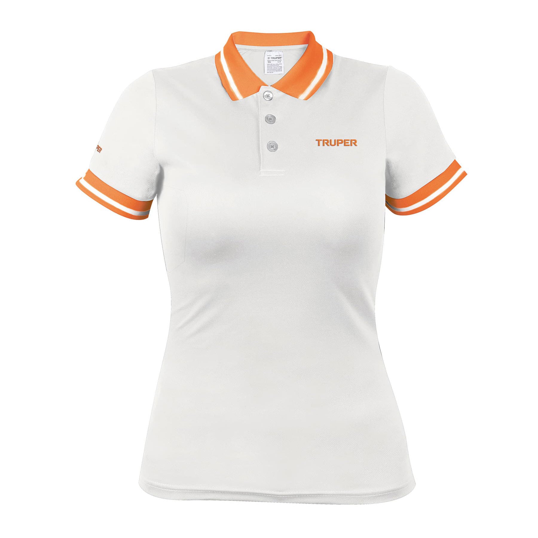 Playera polo performance para mujer, blanca, G, TRUPER