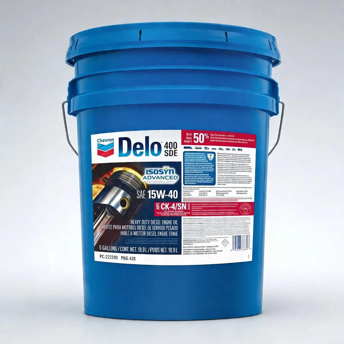 Aceite Delo 400 15W-40 CK-4 Cubeta 19L