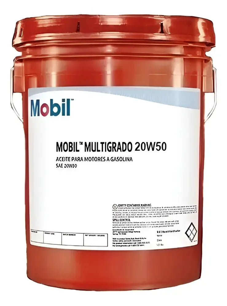 Cubeta de Aceite Mobil 20W-50 Motores a Gasolina 19L